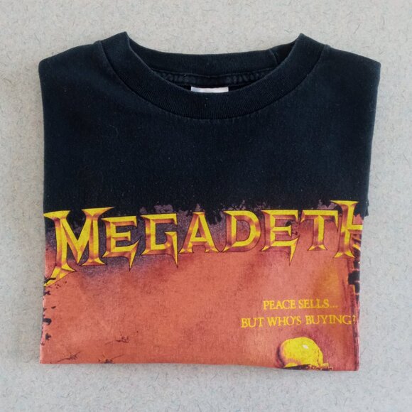 Vintage 2004 Megadeth "Peace sells but who's buying? black tee Size M runs small - Picture 10 of 10